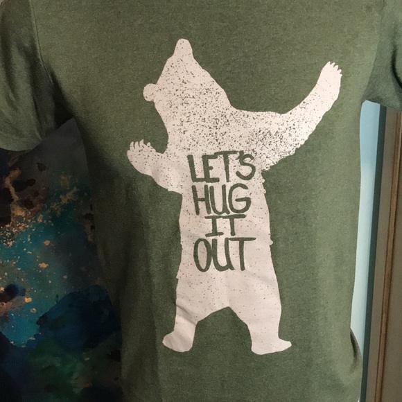 let's hug it out bear shirt
